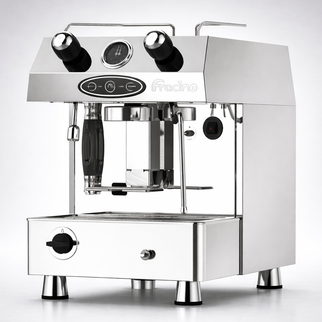 Sleek-Fracino-espresso-machine-in-focus